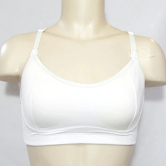 XL Two Hearts Maternity Nursing Molded Wire Free Bra White NEW WITHOUT TAGS - Picture 1 of 4